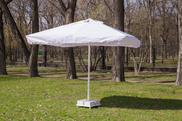 Зонт MISTRAL 300 квадратный с воланом (база в комплекте) белый